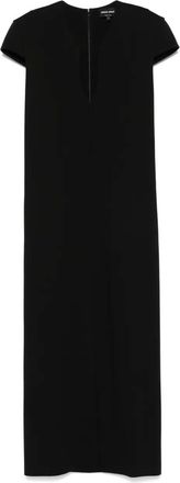 Giorgio Armani Abito midi con punto Milano - Nero
