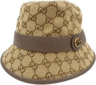 Gucci Pre-owned Hat - Heren - Vintage Accessoires - Bruin - ONE Size - Vintage