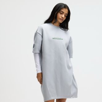 Nike Seattle Seahawks Rivalries Collection Oversized Tech Fleece Nike Womens NFL Dress in Grey | 05AJ01V78-3P0