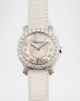 Chopard 36mm Happy Sport Joaillerie Watch with Diamonds and MOP Dial