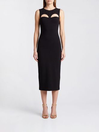 Elisabetta Franchi Abito midi a tubino con spalle scoperte e cut-out