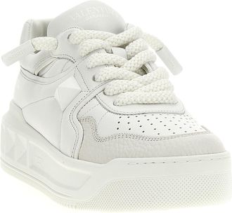 Valentino Garavani Mens White Calfskin Chunky Sneakers