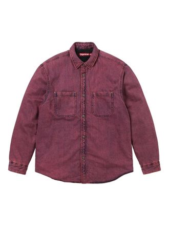 SUPREME Shearling Lined denim shirt - Red