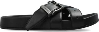 Balenciaga Belt Mule - Heren - Sandalen - Zwart - 40 EU - Leer - Schoenen
