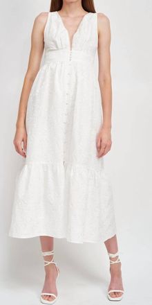 En Saison Corsica Jaquard Maxi Dress In White