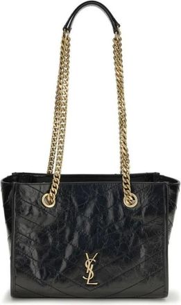Saint Laurent Monogram Schoudertas - Dames - Tassen - Zwart - Maat: ONE Size Leer