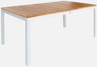 Sweeek Mesa De Jard&iacute;n De Acacia Con Esquinas Redondeadas, 8 Plazas