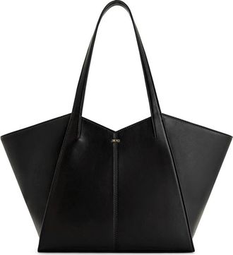 JW PEI Large Kiana Faux Suede Tote in Black Canvas at Nordstrom