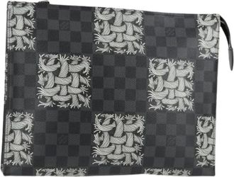 Louis Vuitton Pre-owned Clutches, female, Black, Size: ONE SIZE Pre-owned Damier Graphite Clutch Bag