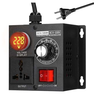 OEM Regulador De Voltaje De 220 V Y 5000 W - Controlador De Velocidad De Motor - Pantalla Digital Led - Protecci&oacute;n Contra Sobretensi&oacute;n -crezuo