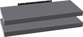 Woltu Woltu - Estanteria Pared Estante Flotante Juego De 2 Estante Pared De Madera De Mdf Para Sal&oacute;n Cocina Pasillo 60x22.9x3.8cm B
