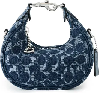 Coach Coach Womens Washed Denim Signature Jonie Bag, Lh/Deep Blue Multi, One Size