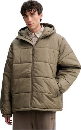 Vans Hooded Quilted Jacket - Heren - Winterjassen - Beige - L - Leer - Jassen
