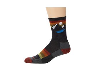 Darn Tough Sunset Ridge Micro Crew Lightweight with Cushion Mens Crew Cut Socks Shoes Charcoal : MD (US 8-9.5), Wool/Spandex/Nylon