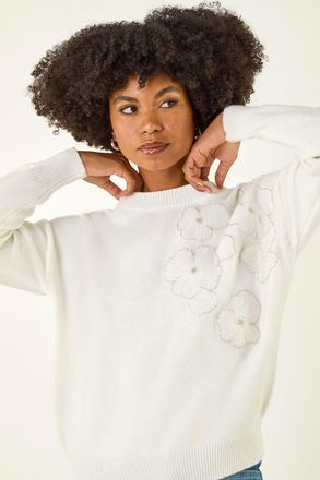 Roman Floral Sparkly Knit Jumper