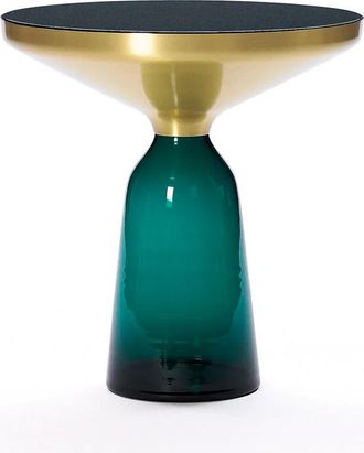 ClassiCon Bell Beistelltisch, Messing / smaragd-grün
