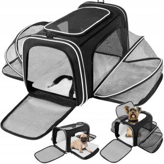 OEM Transport&iacute;n Grande Plegable Para Gatos Y Perros Con Laterales Extensibles 45x30