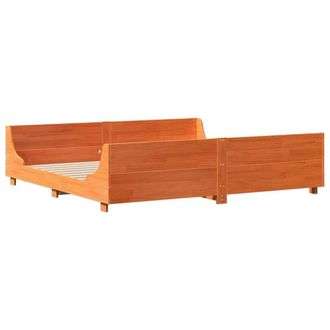 Berkfield Home Beautiful Bed Frame without Mattress Wax Brown 200x200 cm Solid W