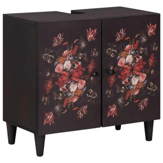 vidaXL Mueble De Lavabo Con Almacenamiento Multicolor 62 X 33 X 58 Cm Vidaxl
