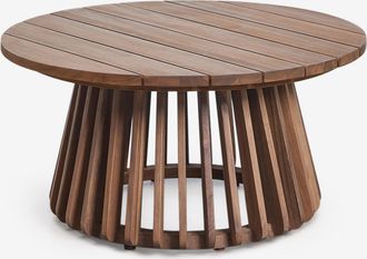 Sklum Mesa De Centro Para Jard&iacute;n Redonda &Oslash;80 Cm En Madera De Acacia Mura Sklum