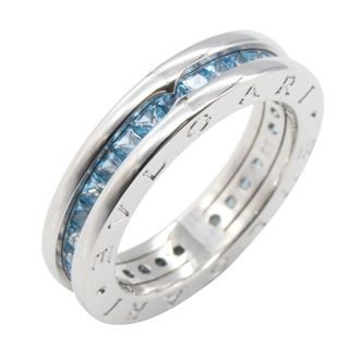 Bulgari Silver Blue White Gold (18K) Band Ring (Pre-Owned)