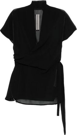 Rick Owens Black V Neck Top