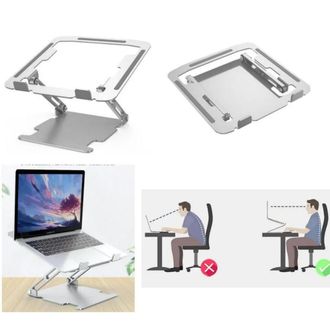 OEM Soporte Regulable En Altura, Soporte Para Tablet, Soporte Para Tel&eacute;fono, Plegable, Plateado