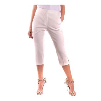 Moschino Stijlvolle cropped broek voor vrouwen - Dames - Vrijetijds broeken - Wit - L - Katoen - Broeken