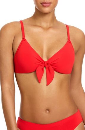 Robin Piccone Ava Underwire Triangle Bikini Top in Fiery Red at Nordstrom, Size X-Small