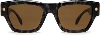 Alexander McQueen Eyewear Occhiali da sole squadrati - Marrone