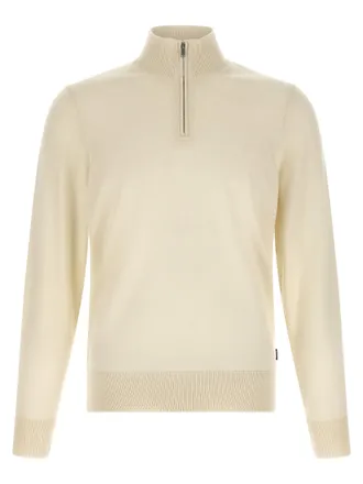 HUGO BOSS Beige Virgin Wool Mens Cardigan