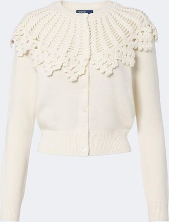 Polo Ralph Lauren C&aacute;rdigan de lana y alpaca con croch&eacute;