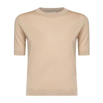 Max Mara Dames, Truien, Beige, Maat: XL Zijde