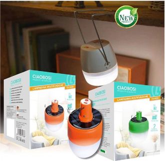 Trade Shop Trade Shop - Lampada Multifunzione Portatiica Solar Led Lanterna Gancio Tx-9638