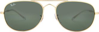 Ray-Ban Bain Bridge Green Pilot Unisex Sunglasses RB3735 001/31 57