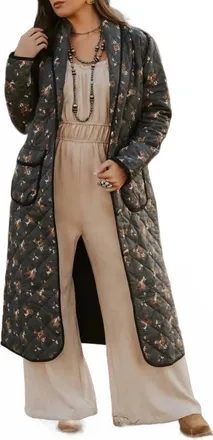 Tasha Polizzi Quilted Cowboy Coat In Multicolor