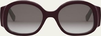 Celine Max Triomphe Round Acetate Sunglasses