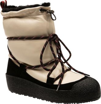 Bally Candye 6228429 Womens Bone Lamb Nappa Leather Winter Boots