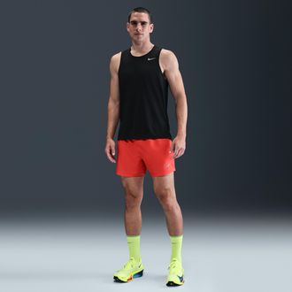 Nike Mens Challenger Dri-FIT 5 Brief-Lined Running Shorts in Red | DV9363-635