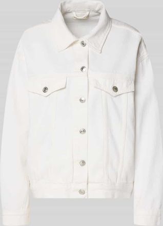 Gina Tricot Jeansjacke mit Brusttaschen in Offwhite, Gr&ouml;&szlig;e XS
