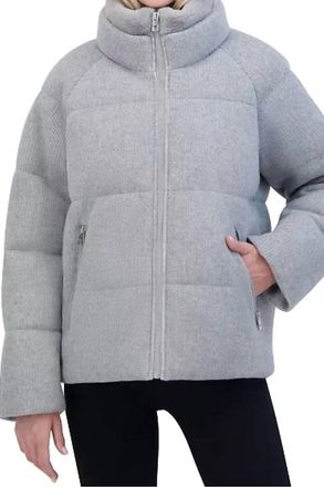 Elie Tahari Puffer Jacket In Gray