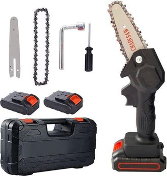 Trade Shop Trade Shop - Motosierra El&eacute;ctrica De 48v Con Bater&iacute;a De Motosierra El&eacute;ctrica Doble 6 Para M&aacute;quinas De Corte