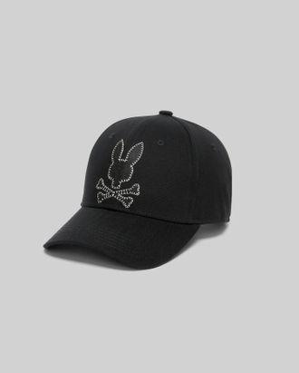 Psycho Bunny Mens Gage Felted Baseball Cap 001 BLACK / O/S