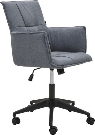 Livetastic Drehstuhl, Grau, Schwarz, Kunststoff, Textil, F&uuml;llung: Schaumstoff, Drehkreuz, 60x79-90x63 cm, Sitzfl&auml;che 360&deg; drehbar, inklusive Armlehnen, B&uuml;rom&ouml;bel