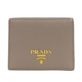 Prada Beige Leather Wallet (Bi-Fold) (Pre-Owned)