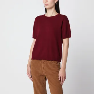 Alexandra Golovanoff T-shirt Mini Andre Wine 21 in cashmere