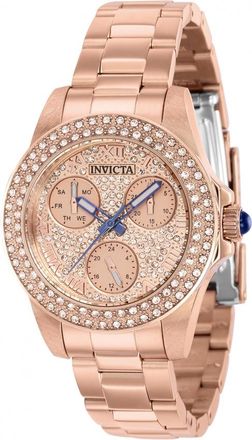 Invicta Angel Quartz Crystal Rose Gold Dial Ladies Watch 39244