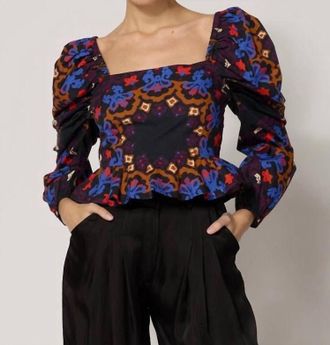 Cleobella Elizabeth Top In Venezia Print