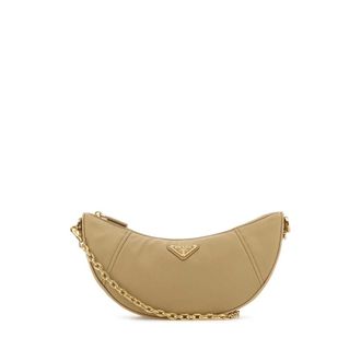 Prada Beige Re-Nylon Prada Demi-Lune Shoulder Bag