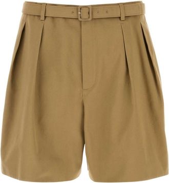 Saint Laurent Beige Solid Shorts